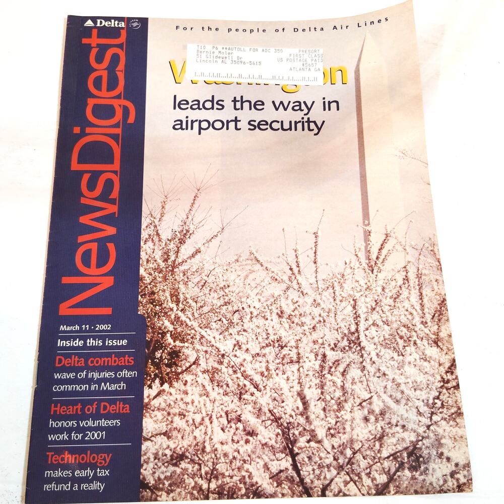 Delta News Digest March 11, 2002 - Airport Security Focus Magazine